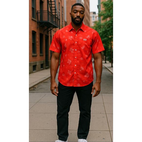 Dixxon Flannel Co. The 350 Party Shirt Red Medium NEW - Picture 7 of 8